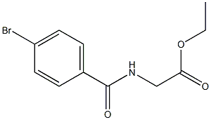 ethyl 2-[(4-bromobenzoyl)amino]acetate Structure