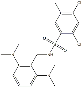 N1-[2,6-di(dimethylamino)benzyl]-2,4-dichloro-5-methylbenzene-1-sulfonamide