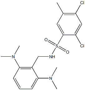 N1-[2,6-di(dimethylamino)benzyl]-2,4-dichloro-5-methylbenzene-1-sulfonamide,,结构式