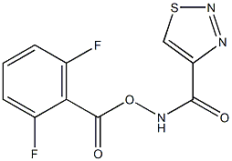 N-[(2,6-difluorobenzoyl)oxy]-1,2,3-thiadiazole-4-carboxamide Struktur