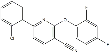 6-(2-chlorophenyl)-2-(2,4-difluorophenoxy)nicotinonitrile,,结构式
