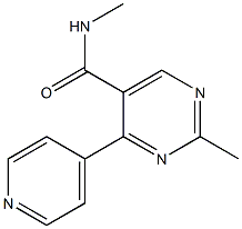 N,2-dimethyl-4-(4-pyridinyl)-5-pyrimidinecarboxamide Struktur