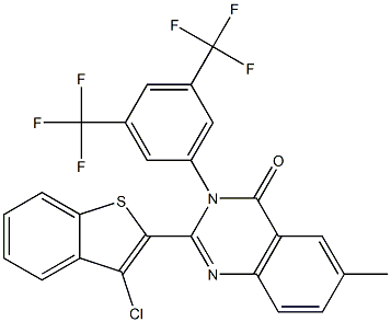  2-(3-chlorobenzo[b]thiophen-2-yl)-3-[3,5-di(trifluoromethyl)phenyl]-6-methyl-3,4-dihydroquinazolin-4-one
