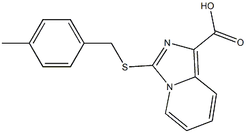 3-[(4-methylbenzyl)thio]imidazo[1,5-a]pyridine-1-carboxylic acid 化学構造式