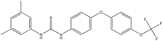 N-(3,5-dimethylphenyl)-N'-{4-[4-(trifluoromethoxy)phenoxy]phenyl}thiourea Structure