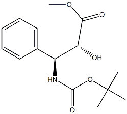 methyl (2R,3S)-3-[(tert-butoxycarbonyl)amino]-2-hydroxy-3-phenylpropanoate 结构式