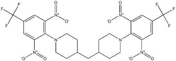 1-[2,6-dinitro-4-(trifluoromethyl)phenyl]-4-({1-[2,6-dinitro-4-(trifluorome thyl)phenyl]-4-piperidyl}methyl)piperidine Structure