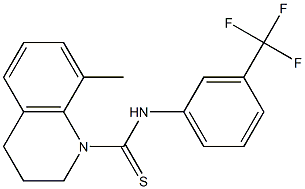 N1-[3-(trifluoromethyl)phenyl]-8-methyl-1,2,3,4-tetrahydroquinoline-1-carbothioamide Structure