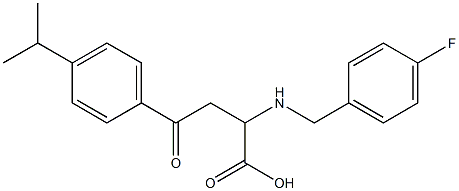 2-[(4-fluorobenzyl)amino]-4-(4-isopropylphenyl)-4-oxobutanoic acid Structure