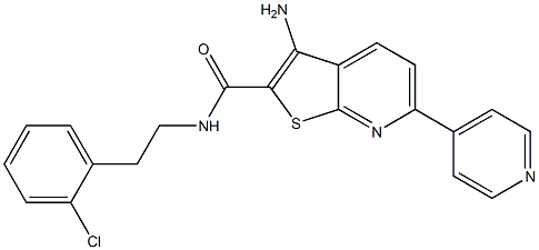 3-amino-N-(2-chlorophenethyl)-6-(4-pyridinyl)thieno[2,3-b]pyridine-2-carboxamide Structure