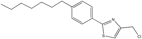 4-(chloromethyl)-2-(4-heptylphenyl)-1,3-thiazole,,结构式