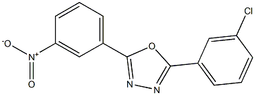2-(3-chlorophenyl)-5-(3-nitrophenyl)-1,3,4-oxadiazole,,结构式