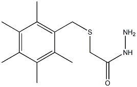 2-[(2,3,4,5,6-pentamethylbenzyl)thio]ethanohydrazide Structure