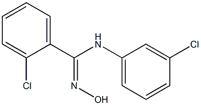 2-chloro-N-(3-chlorophenyl)-N'-hydroxybenzenecarboximidamide|