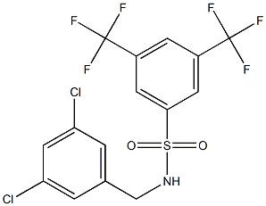 N1-(3,5-dichlorobenzyl)-3,5-di(trifluoromethyl)benzene-1-sulfonamide Structure