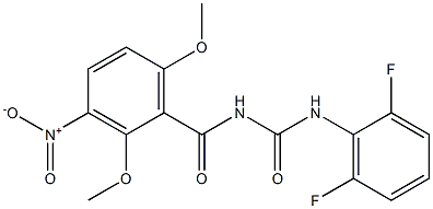 N-(2,6-difluorophenyl)-N'-(2,6-dimethoxy-3-nitrobenzoyl)urea Structure