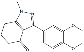 3-(3,4-dimethoxyphenyl)-1-methyl-1,5,6,7-tetrahydro-4H-indazol-4-one Structure