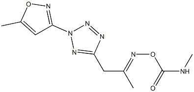 5-[2-({[(methylamino)carbonyl]oxy}imino)propyl]-2-(5-methylisoxazol-3-yl)-2H-1,2,3,4-tetraazole Struktur