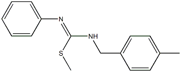 1-methyl-4-({[(methylsulfanyl)(phenylimino)methyl]amino}methyl)benzene,,结构式