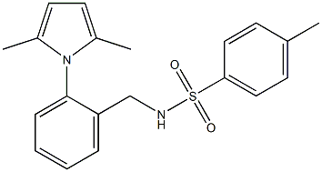 N-[2-(2,5-dimethyl-1H-pyrrol-1-yl)benzyl]-4-methylbenzenesulfonamide 化学構造式