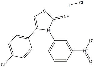 4-(4-chlorophenyl)-3-(3-nitrophenyl)-2,3-dihydro-1,3-thiazol-2-imine hydrochloride Structure