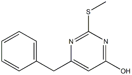 6-benzyl-2-(methylsulfanyl)-4-pyrimidinol Struktur