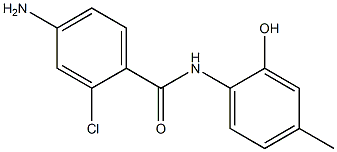 4-amino-2-chloro-N-(2-hydroxy-4-methylphenyl)benzenecarboxamide,,结构式