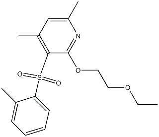 2-(2-ethoxyethoxy)-4,6-dimethyl-3-[(2-methylphenyl)sulfonyl]pyridine 结构式