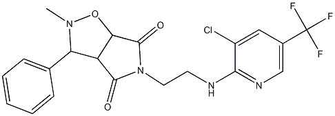 5-(2-{[3-chloro-5-(trifluoromethyl)-2-pyridinyl]amino}ethyl)-2-methyl-3-phenyldihydro-2H-pyrrolo[3,4-d]isoxazole-4,6(3H,5H)-dione 结构式