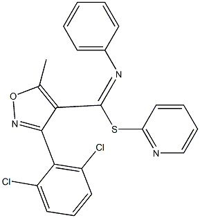 4-(2-pyridyl) N4-phenyl-3-(2,6-dichlorophenyl)-5-methylisoxazole-4-carboxim idothioate