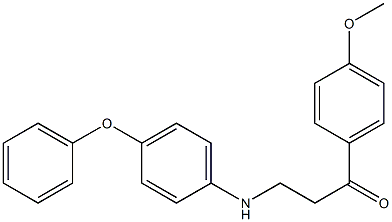 1-(4-methoxyphenyl)-3-(4-phenoxyanilino)-1-propanone Structure