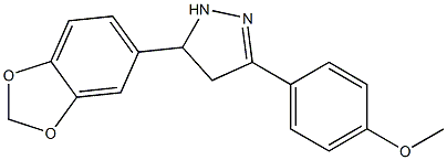 5-(1,3-benzodioxol-5-yl)-3-(4-methoxyphenyl)-4,5-dihydro-1H-pyrazole Structure