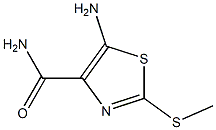 5-amino-2-(methylthio)-1,3-thiazole-4-carboxamide,,结构式