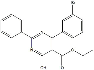 ethyl 4-(3-bromophenyl)-6-hydroxy-2-phenyl-4,5-dihydro-5-pyrimidinecarboxylate 结构式