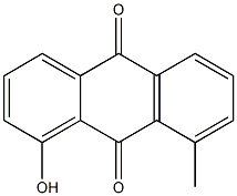 1-hydroxy-8-methyl-9,10-dihydroanthracene-9,10-dione,,结构式