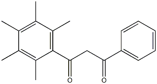 1-(2,3,4,5,6-pentamethylphenyl)-3-phenylpropane-1,3-dione Struktur