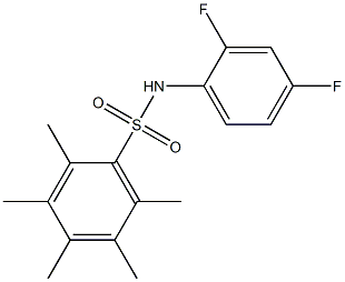 N1-(2,4-difluorophenyl)-2,3,4,5,6-pentamethylbenzene-1-sulfonamide Structure