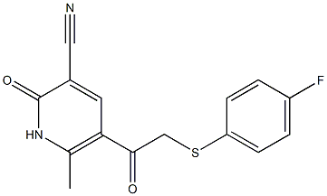 5-{2-[(4-fluorophenyl)thio]acetyl}-6-methyl-2-oxo-1,2-dihydropyridine-3-car bonitrile