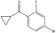 (4-bromo-2-fluorophenyl)(cyclopropyl)methanone,,结构式