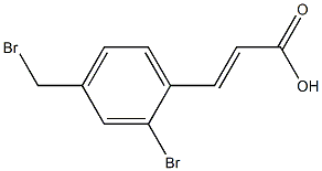 (E)-3-(2-bromo-4-(bromomethyl)phenyl)acrylic acid Structure