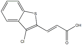 (E)-3-(3-chlorobenzo[b]thiophen-2-yl)acrylic acid 结构式