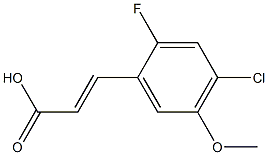 (E)-3-(4-chloro-2-fluoro-5-methoxyphenyl)acrylic acid Struktur
