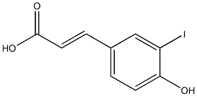 (E)-3-(4-hydroxy-3-iodophenyl)acrylic acid Structure