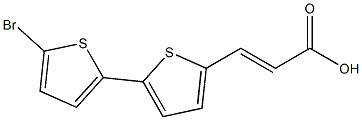 (E)-3-(5-(5-bromothiophen-2-yl)thiophen-2-yl)acrylic acid,,结构式