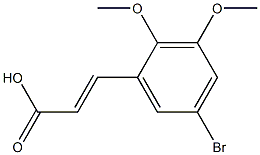 (E)-3-(5-bromo-2,3-dimethoxyphenyl)acrylic acid 化学構造式