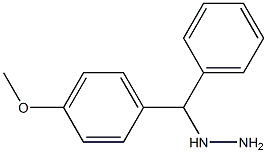 1-((4-methoxyphenyl)(phenyl)methyl)hydrazine,,结构式