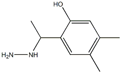 1-(1-(2-hydroxy-4,5-dimethylphenyl)ethyl)hydrazine Structure