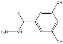 1-(1-(3,5-dihydroxyphenyl)ethyl)hydrazine 化学構造式