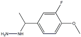 1-(1-(3-fluoro-4-methoxyphenyl)ethyl)hydrazine Structure