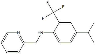 2-(trifluoromethyl)-4-isopropyl-N-((pyridin-2-yl)methyl)benzenamine Struktur